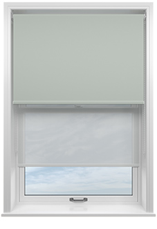 Rimini (Blackout), Grey & Optima Tide - Double Roller Blind